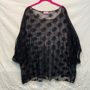 Plus Size Crocheted Cover Up or Layering Top